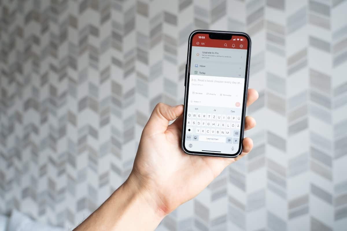 Todoist on an iphone 13